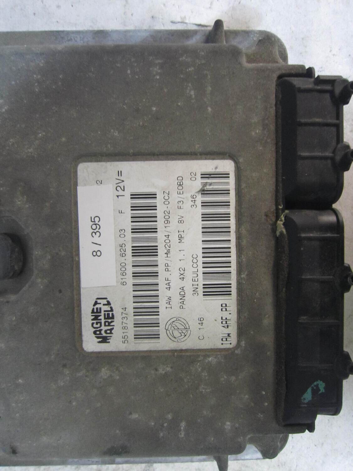 8-395 Centralina Motore Magneti Marelli 55187374 61600.625.03 6160062503 IAW 4AF.PP HW204/1902-OCZ ALFA ROMEO / FIAT / LANCIA Benzina PANDA 1.1
