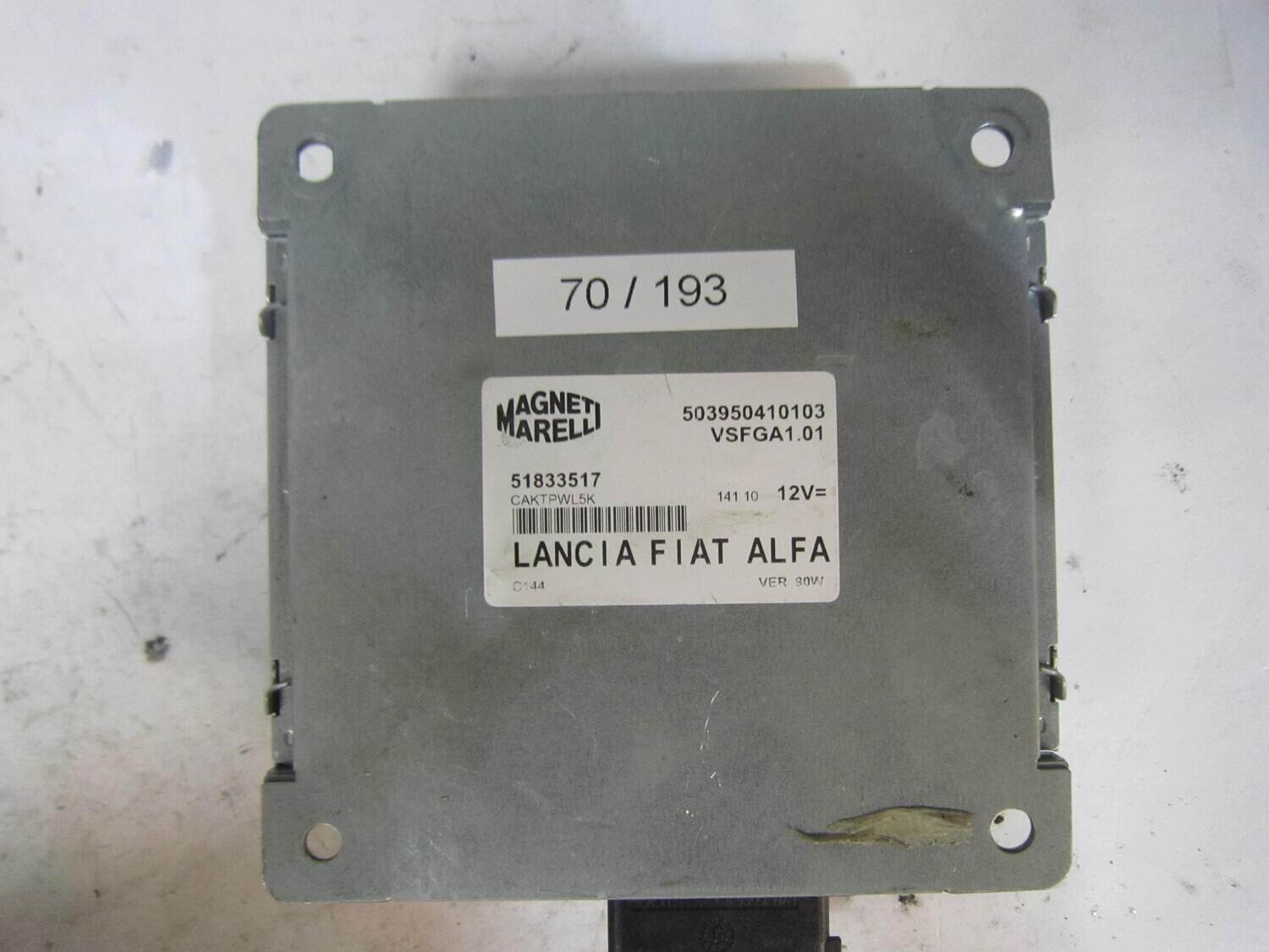 70-193 Modulo Nav Radio CD Player Magneti Marelli 51833517 503950410103 VSFGA1.01 90W ALFA ROMEO / FIAT / LANCIA VARIE