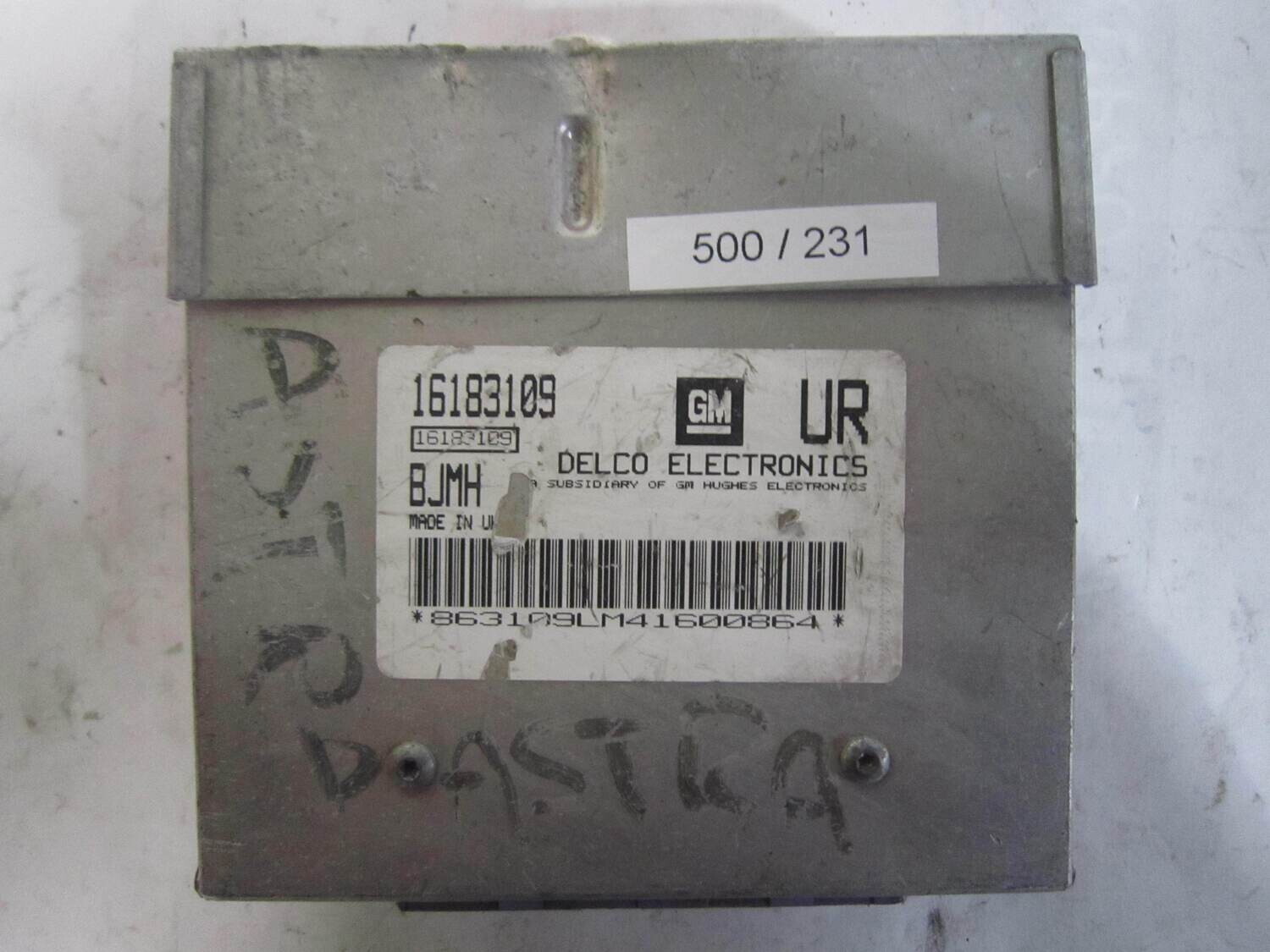 500-231 Centralina Motore AC Delco  16183109 16183109  BJMH      OPEL  ASTRA