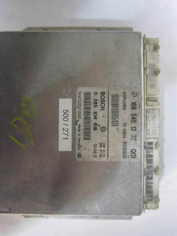 500-271 Centralina ABS ESP HBA Bosch 0 265 109 619 0265109619 168 545 13 32 1685451332 FD 02M04 Mercedes CLASSE  A