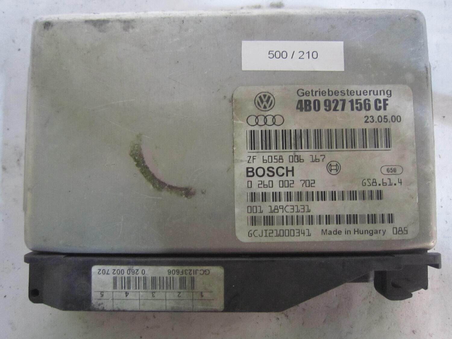 500-210 Centralina Cambio Automatico Bosch 0 260 002 702 0260002702 4B0 927 156 CF 4B0927156CF AUDI Diesel A 6 2.4