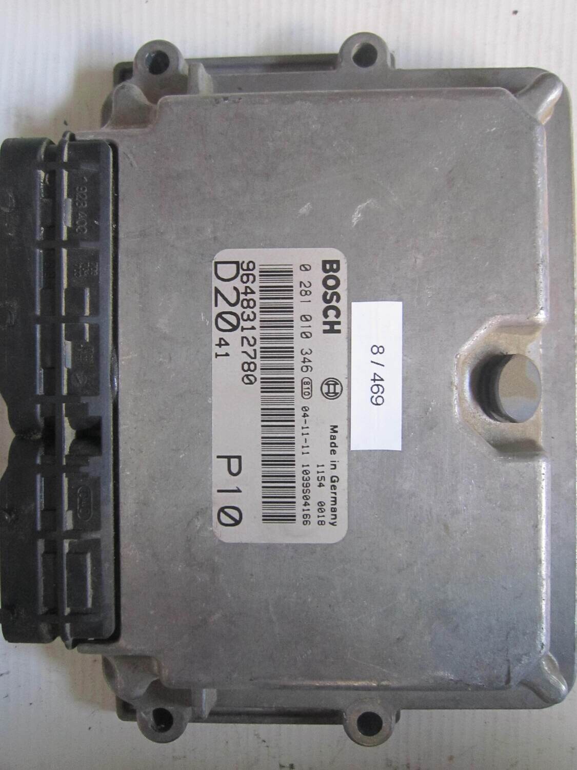 8-469 Centralina Motore Bosch 0 281 010 346 0281010346 9648312780 1039S04166 D20 41 P10 ALFA ROMEO / FIAT / LANCIA Diesel DUCATO