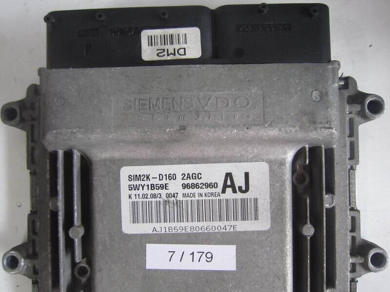 7-179 Centralina Motore Siemens 5WY1B59E SIM2K-D160 2AGC 96862960 AJ CHEVROLET Benzina EPICA 2.0