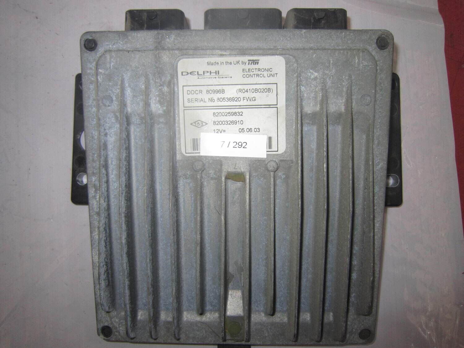 7-292 Centralina Motore Delphi R0410B020B 8200259832 8200326910 80996B NISSAN Diesel MICRA 1.5