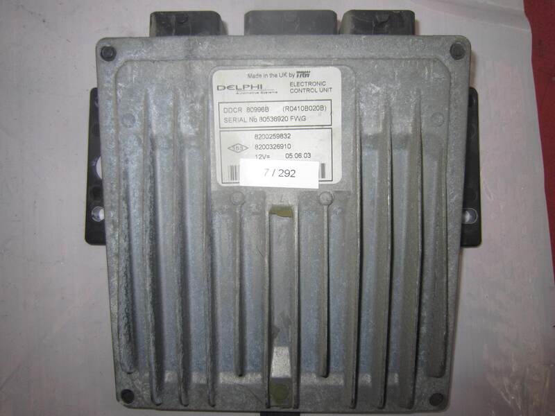 7-292 Centralina Motore Delphi R0410B020B 8200259832 8200326910 80996B NISSAN Diesel MICRA 1.5