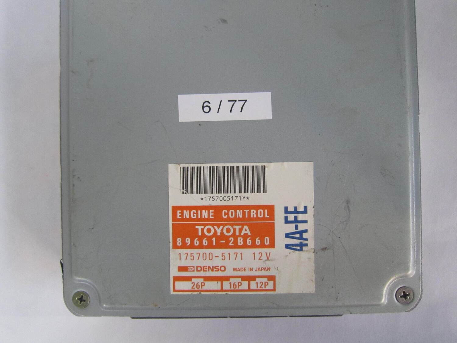 6-77 Centralina Motore Denso 896612B660 89661-2B660 175700-5171 1757005171       TOYOTA  CARINA