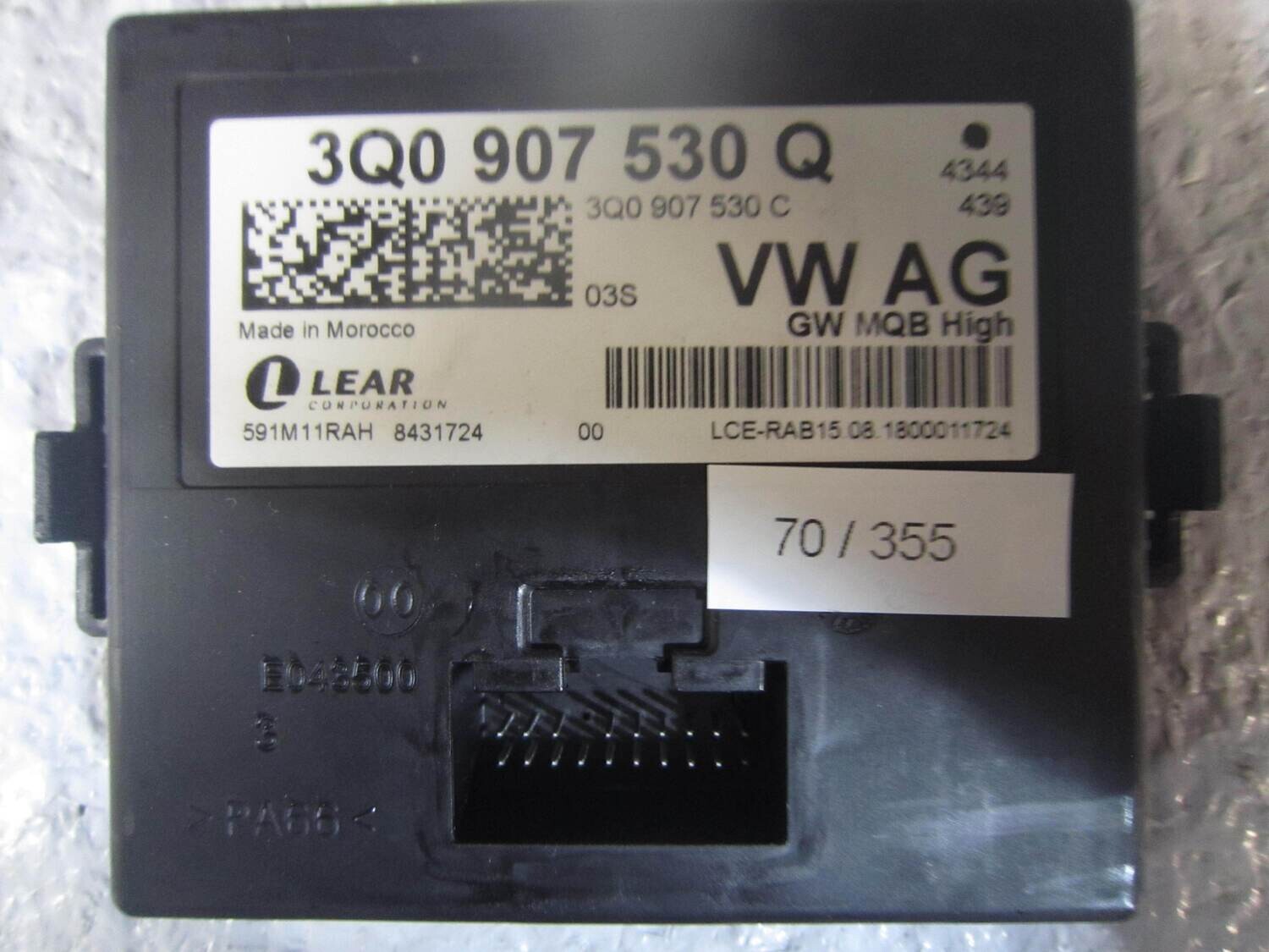 70-355 Modulo Gateway Continental 3Q0907530Q LCE-RAB15.08 LCERAB1508 591M11RAH VOLKSWAGEN VARIE