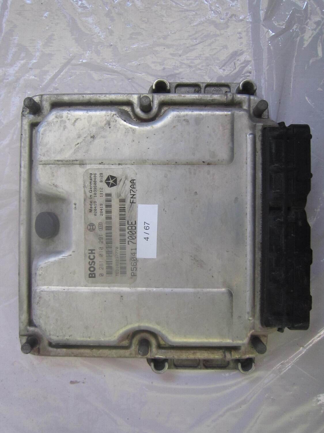 4-67 Centralina Motore Bosch 0 281 010 291 0281010291 P56041 700BE FN7AA P56041700BEFN7AA 1039S00406 JEEP Diesel VARIE