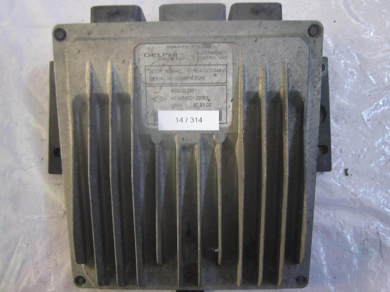 14-314 Centralina Motore Delphi R0410C034A 8200212351 8200129063 DDCR 80944C RENAULT Diesel CLIO 1.5