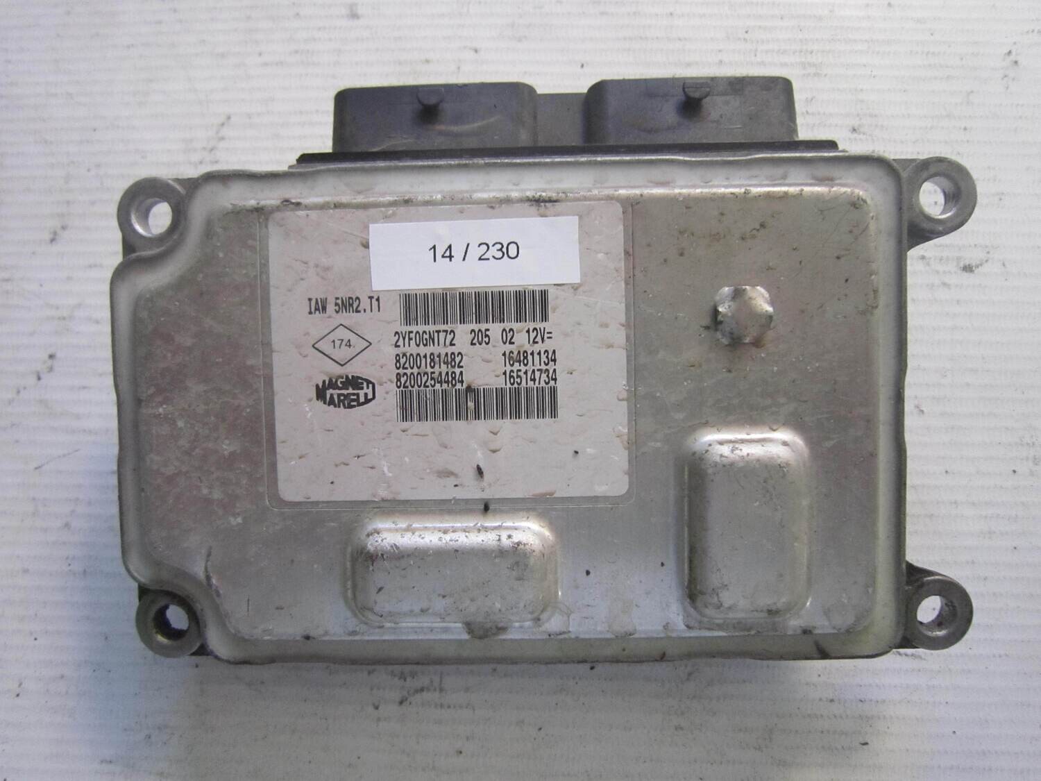 14-230 Centralina Motore Magneti Marelli IAW 5NR2.T1 IAW5NR2T1 8200181482 8200181484 16481134 16514734 RENAULT Benzina CLIO 1.2