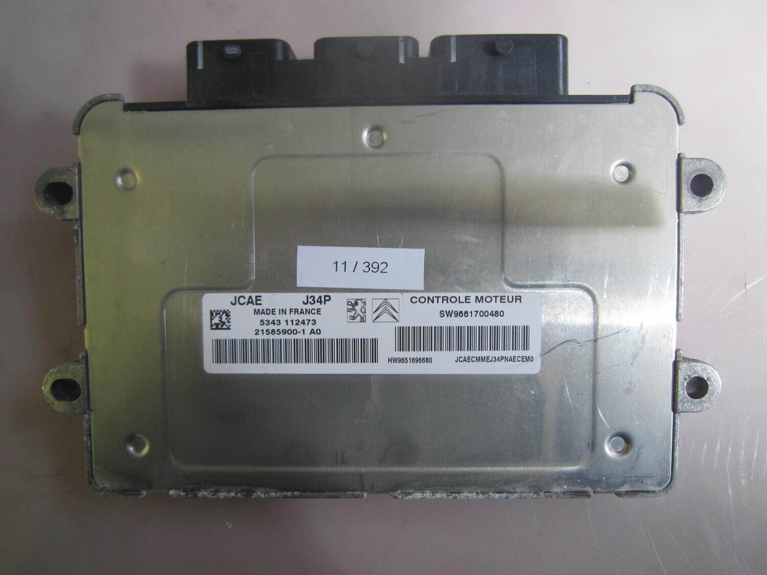 11-392 Centralina Motore JOhnson Controls 21585900-1 215859001 SW9661700480 5343 112473 JCAE J34P CITROEN / PEUGEOT Benzina C 2 1.4