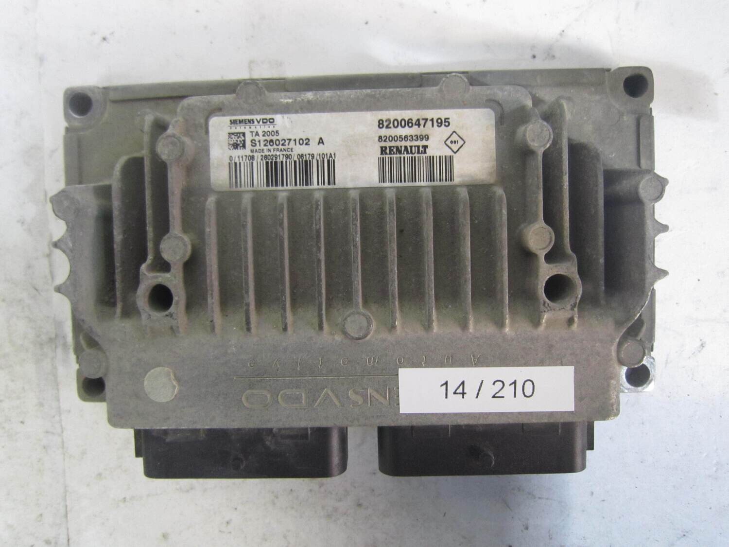 14-210 Centralina Cambio Automatico Siemens S126027102 A S126027102A 8200647195 8200563399 T2005 S122751101 A1 RENAULT VARIE