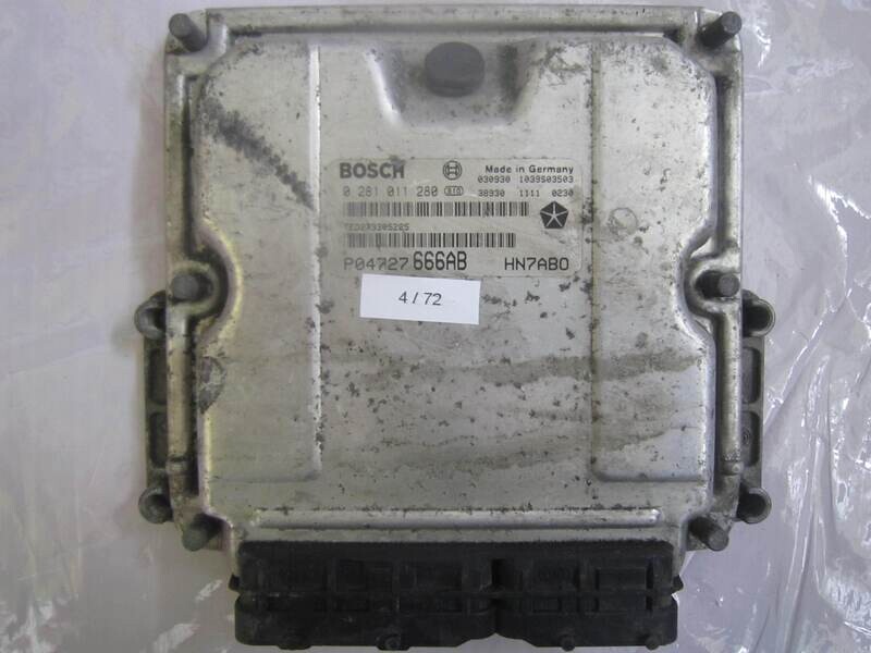 4-72 Centralina Motore Bosch 0 281 011 280 0281011280 P04727 666AB P04727666AB 1039S03503 HN7ABO CHRYSLER Diesel VOYAGER