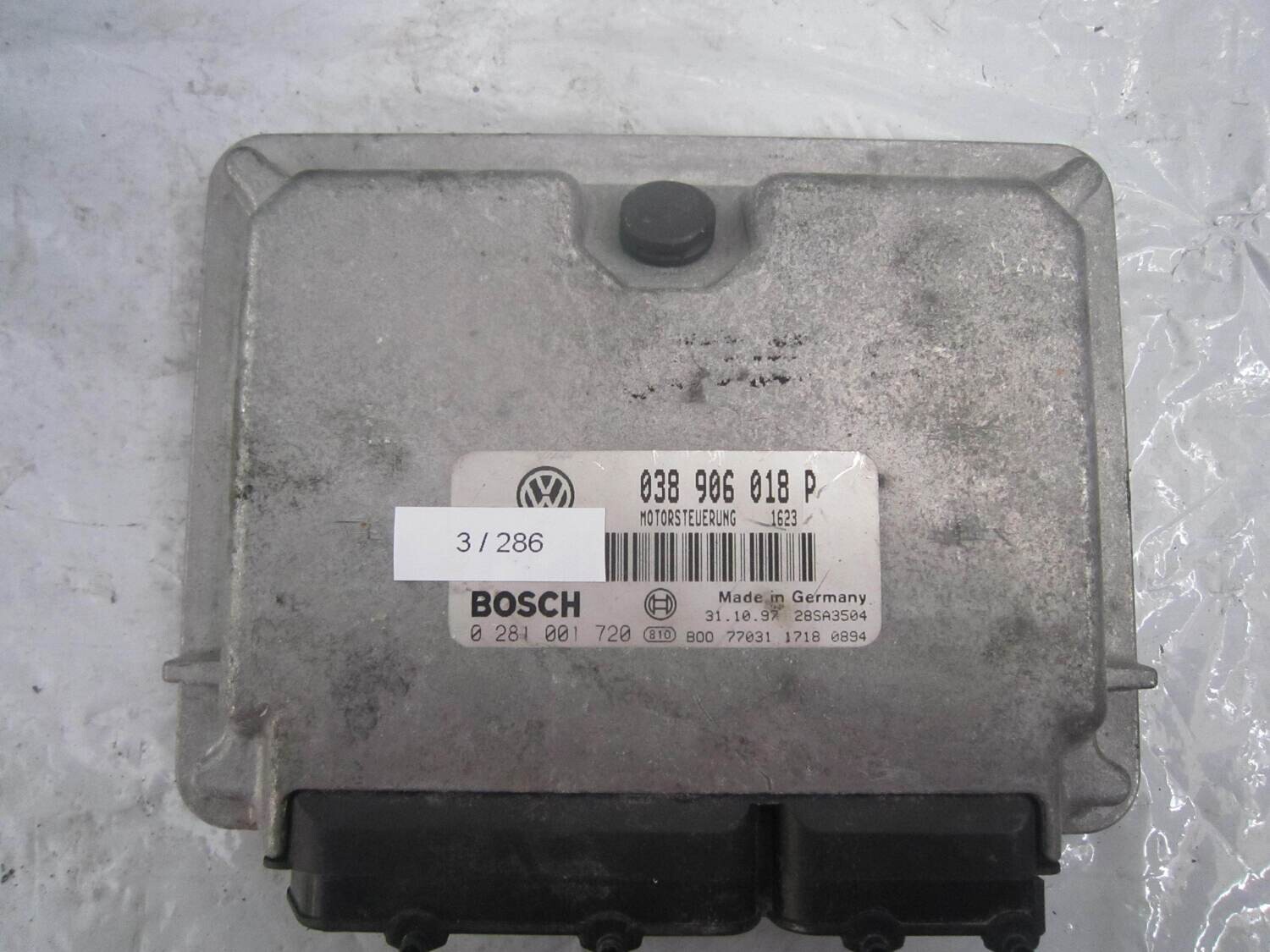 3-286 Centralina Motore Bosch 0 281 001 720 0281001720 038 906 018 P 28SA3664 1629  VOLKSWAGEN DIESEL PASSAT