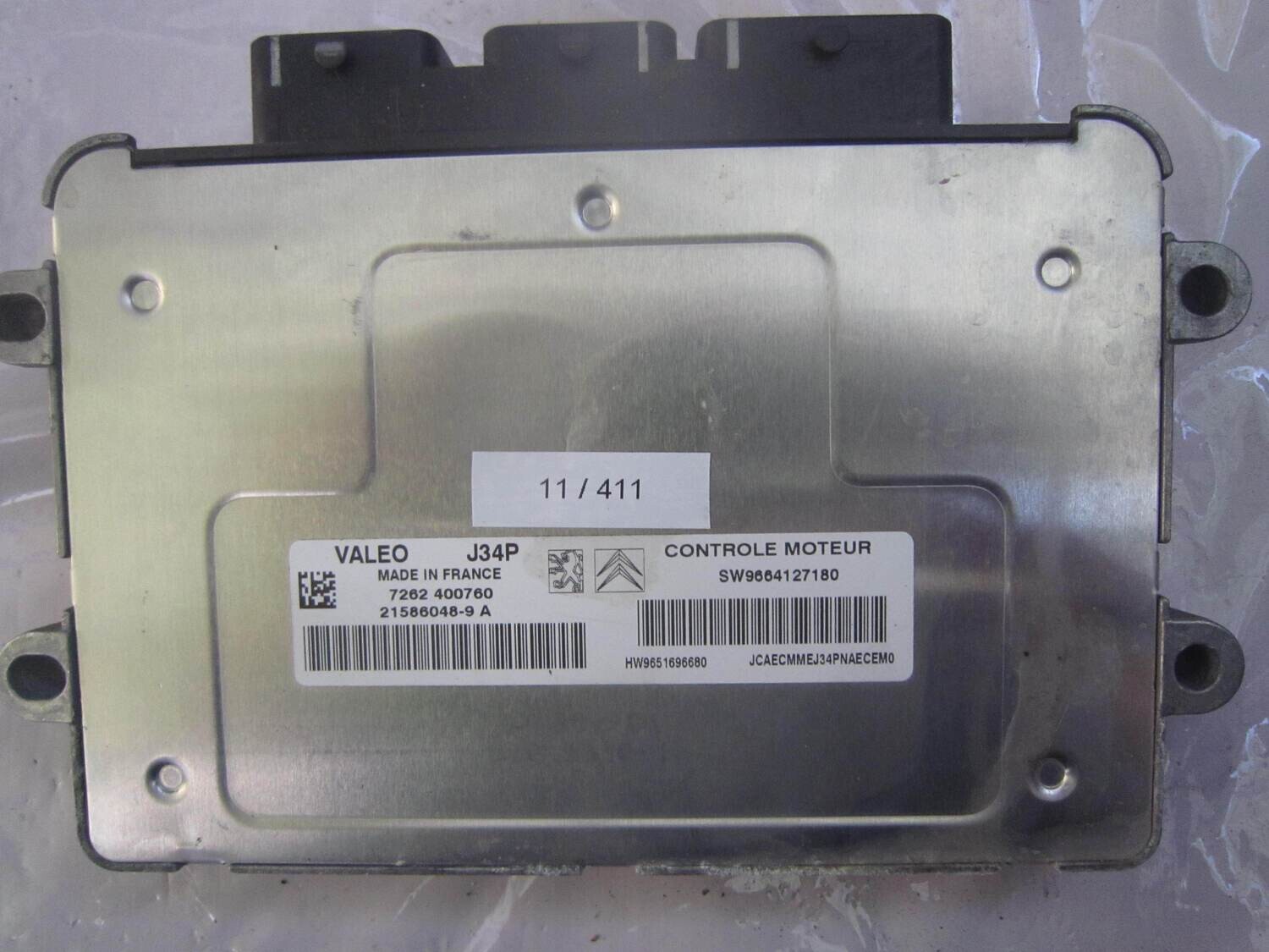 11-411 Centralina Motore Valeo 21586048-9 A 215860489A 9664127180 9651696680 J34P CITROEN / PEUGEOT Benzina C 2 C 3 1.4