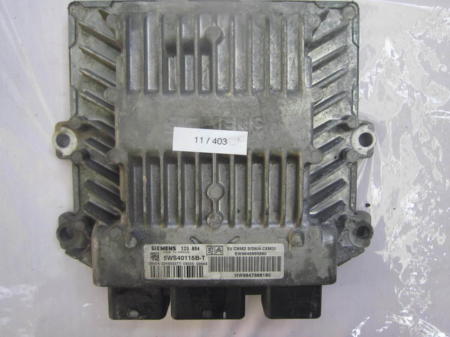 11-403 Centralina Motore Siemens 5WS40115B-T 5WS40115BT 9648895880 9647568180 SID 804 CITROEN / PEUGEOT Diesel C 2