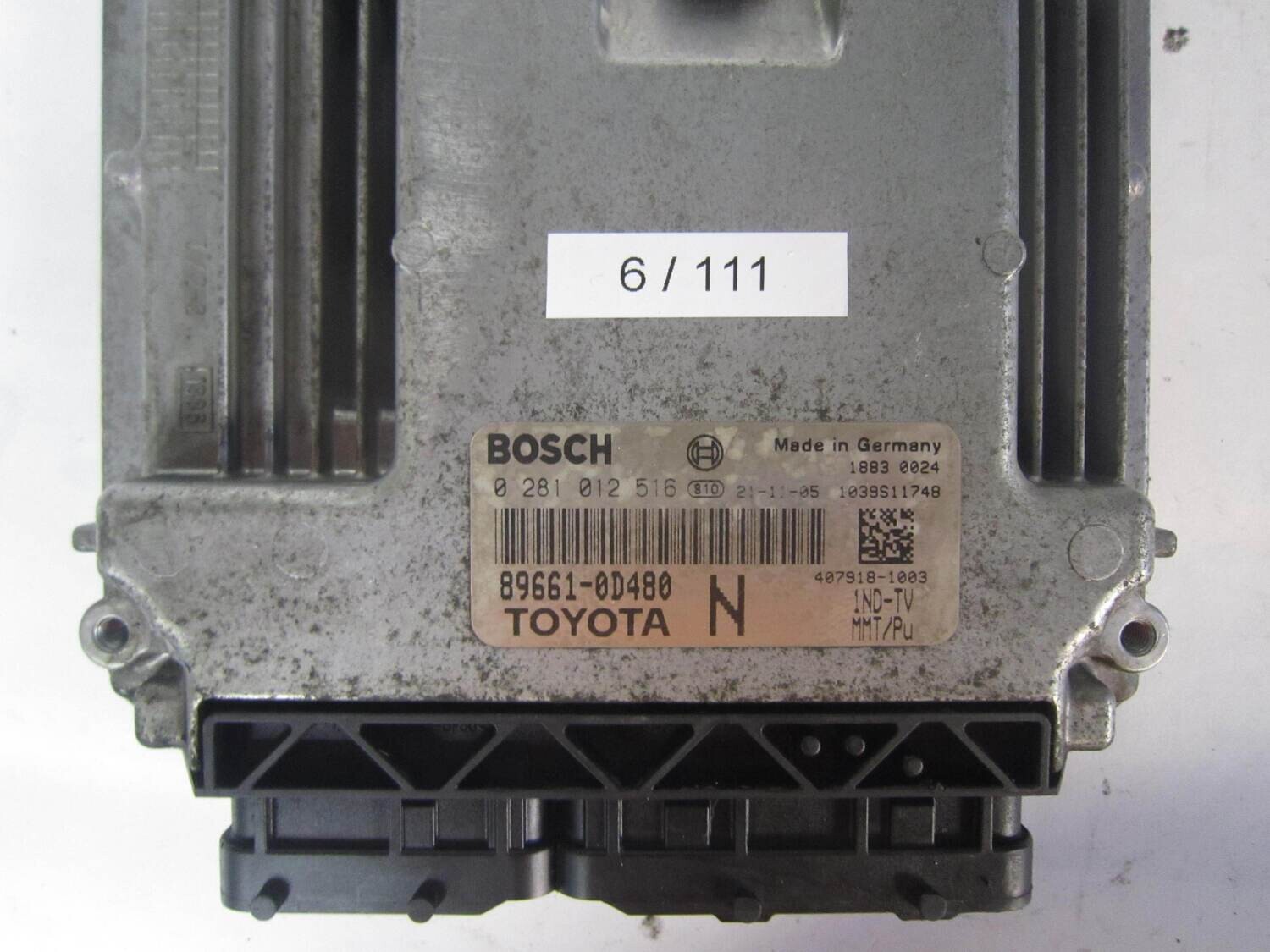 6-111 Centralina Motore Bosch 0 281 012 516 89661-0D480 1039S11748 TOYOTA Diesel YARIS