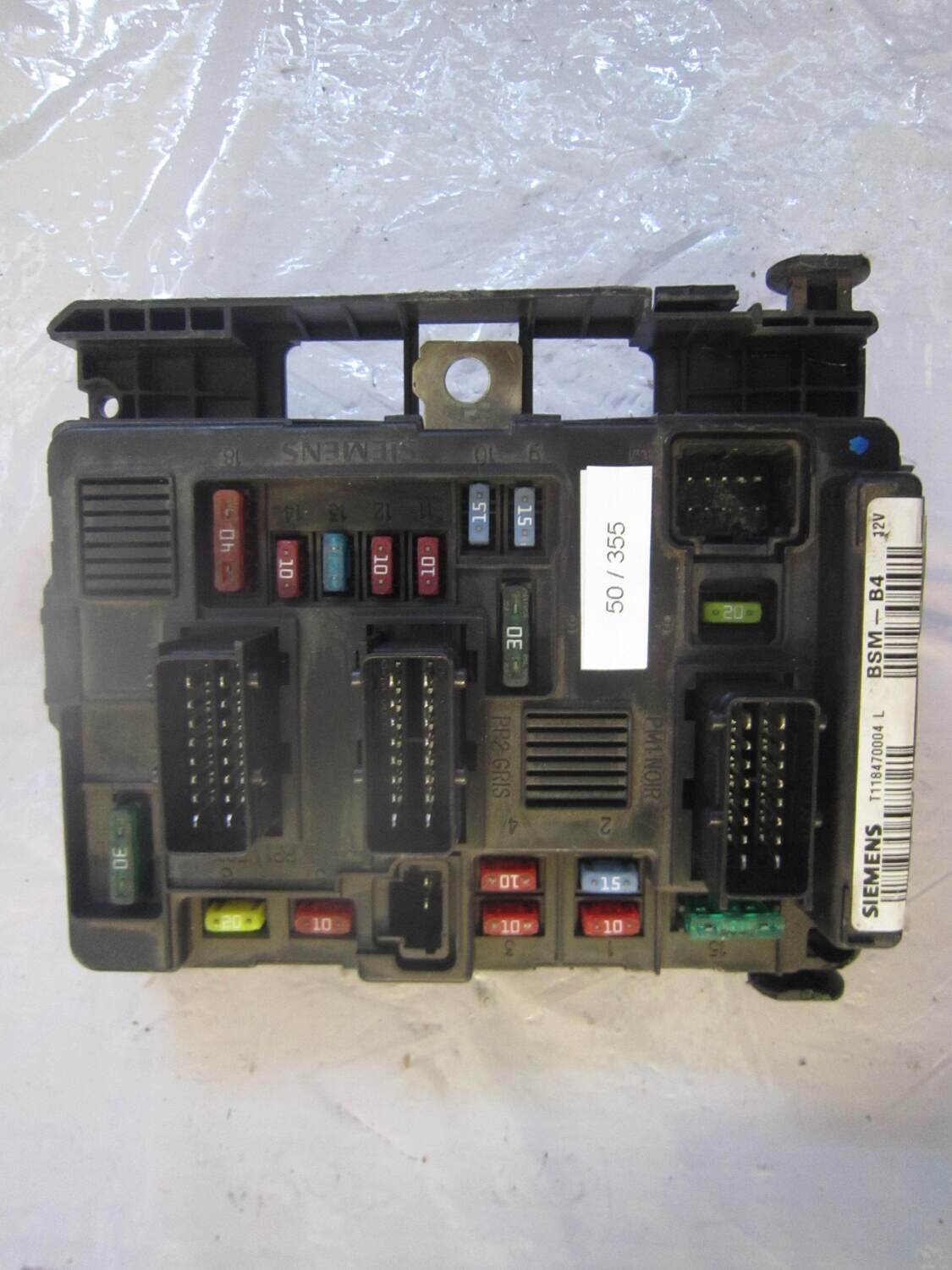 50-355 Body Computer Siemens T118470004 BSM-B4 BSMB4 9650618380 CITROEN / PEUGEOT Benzina 206 1.6