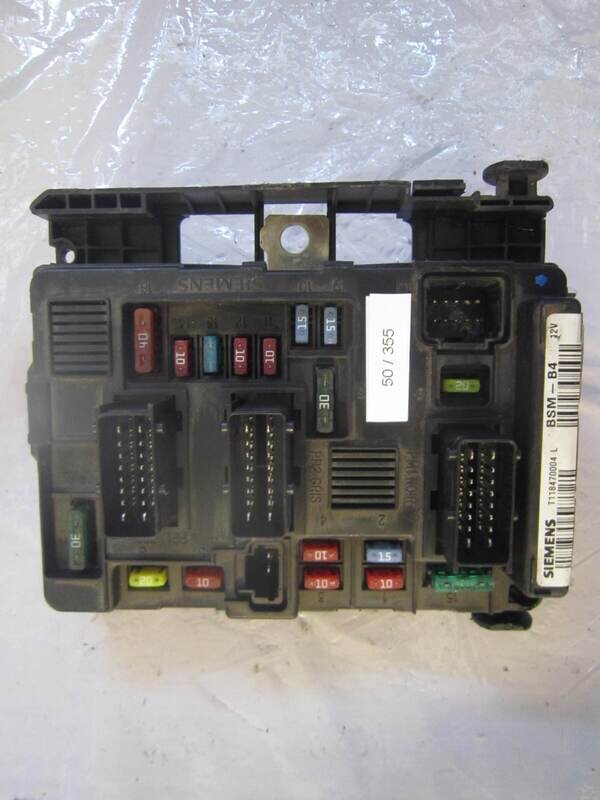 50-355 Body Computer Siemens T118470004 BSM-B4 BSMB4 9650618380 CITROEN / PEUGEOT Benzina 206 1.6