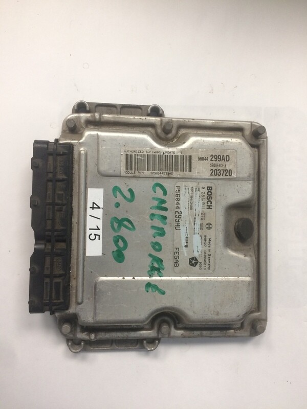 4-15 Centralina Motore Bosch 0 281 011 279 0281011279 P56044 299AD P56044299AD 1039S03118 FE5AB JEEP Diesel GRAND CHEROKEE 2.8