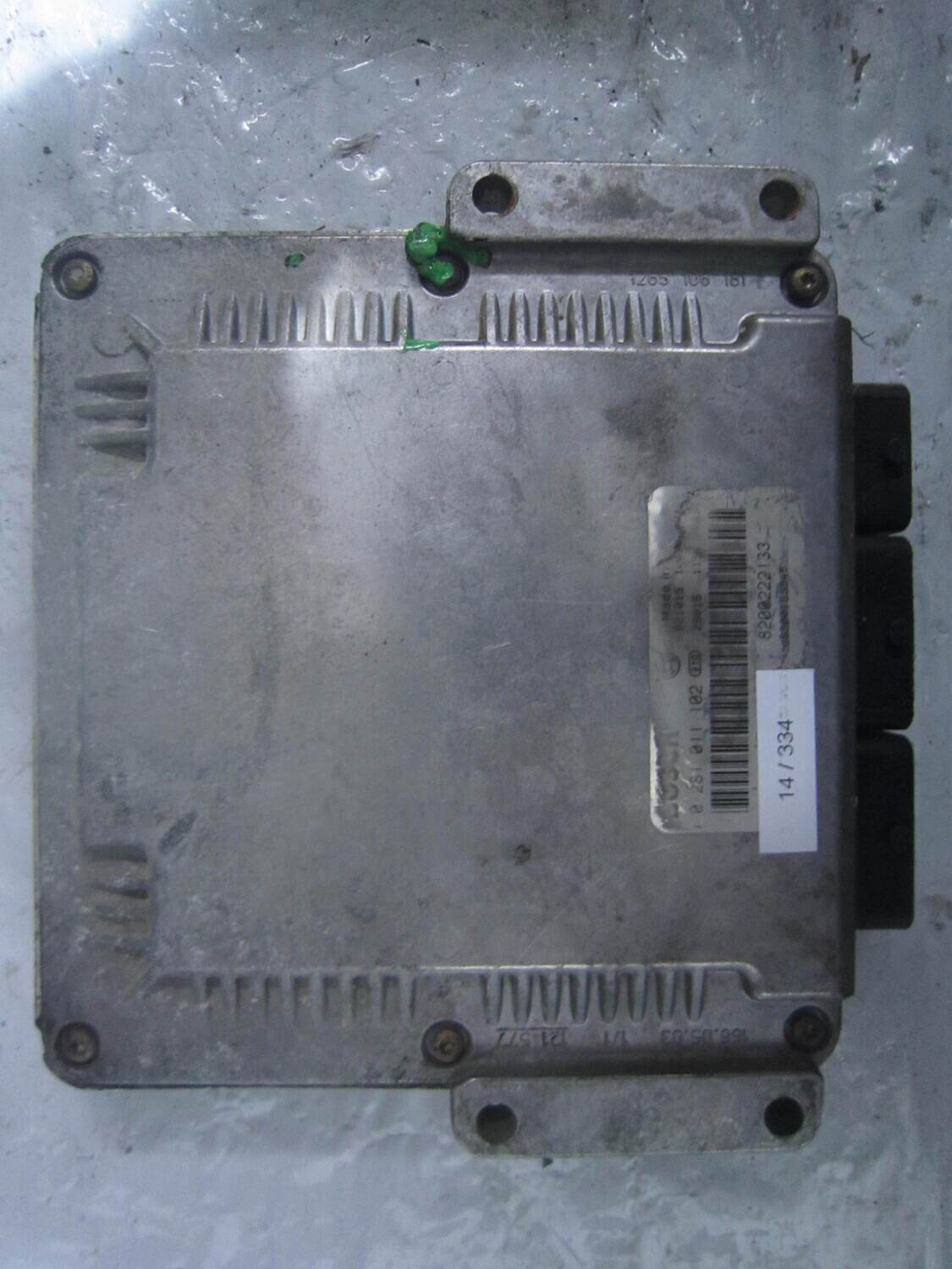 14-334 Centralina Motore Bosch 0 281 011 102 0281011102 8200222133 1039S00273 8200153945  RENAULT DIESEL LAGUNA