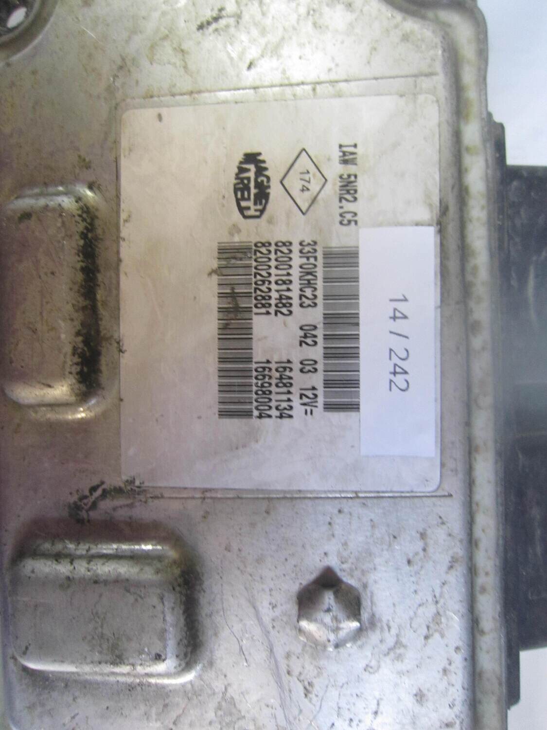 14-242 Centralina Motore Magneti Marelli 8200181482 8200262881 IAW 5NR2.C5 16481134   16698004 RENAULT Benzina CLIO 1.2