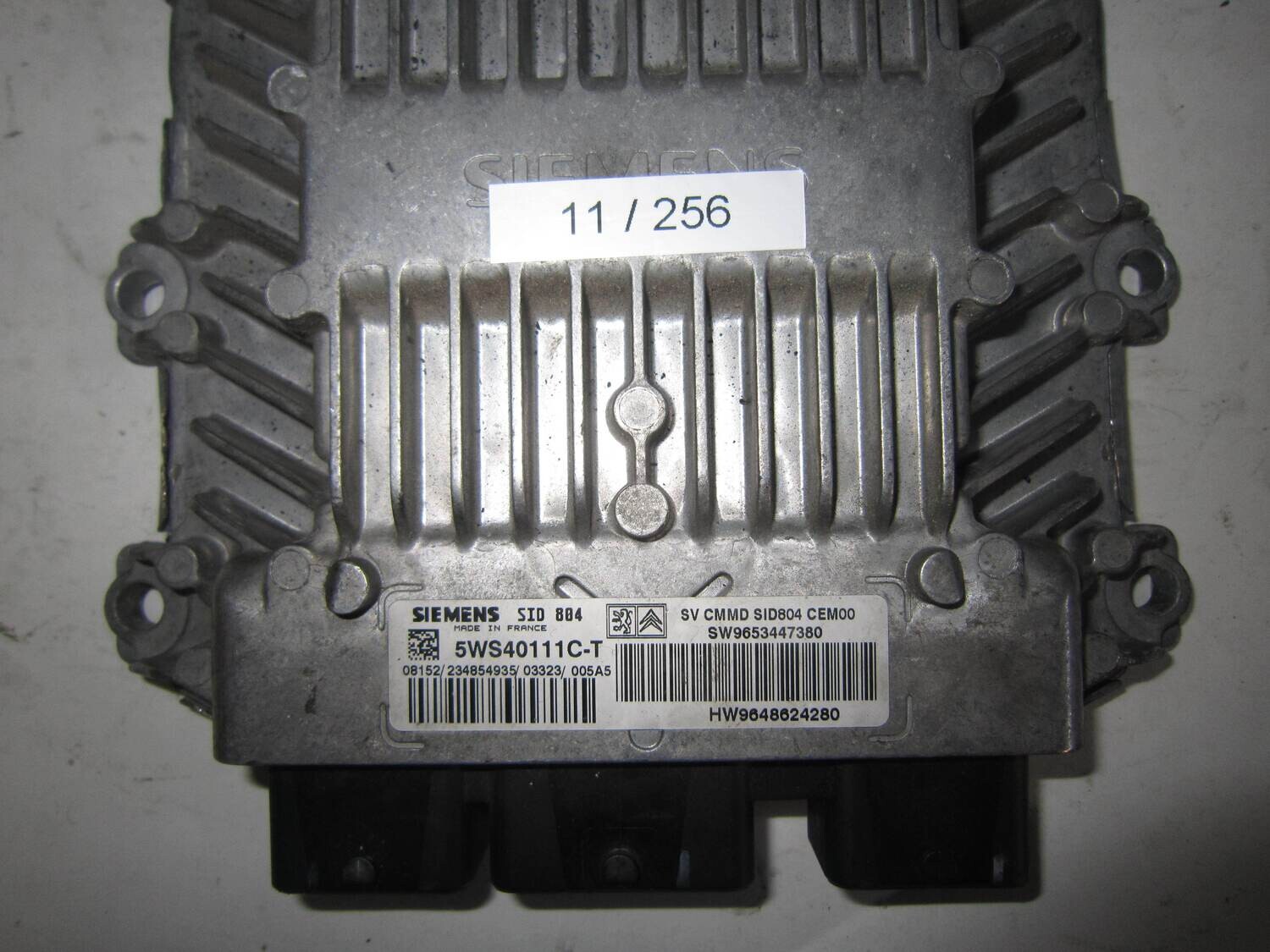 11-256 Centralina Motore Siemens 5WS40111C-T 5WS40111CT SW9653447380 HW9648624280 SID804 CITROEN / PEUGEOT Diesel C 2 1.4