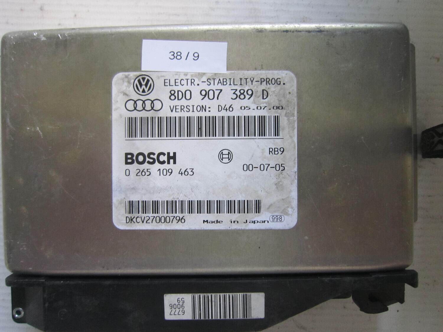 38-9 Centralina ABS ESP HBA Bosch 0 265 109 463 0265109463 8D0 907 389 D 8D0907389D D46 VOLKSWAGEN VARIE