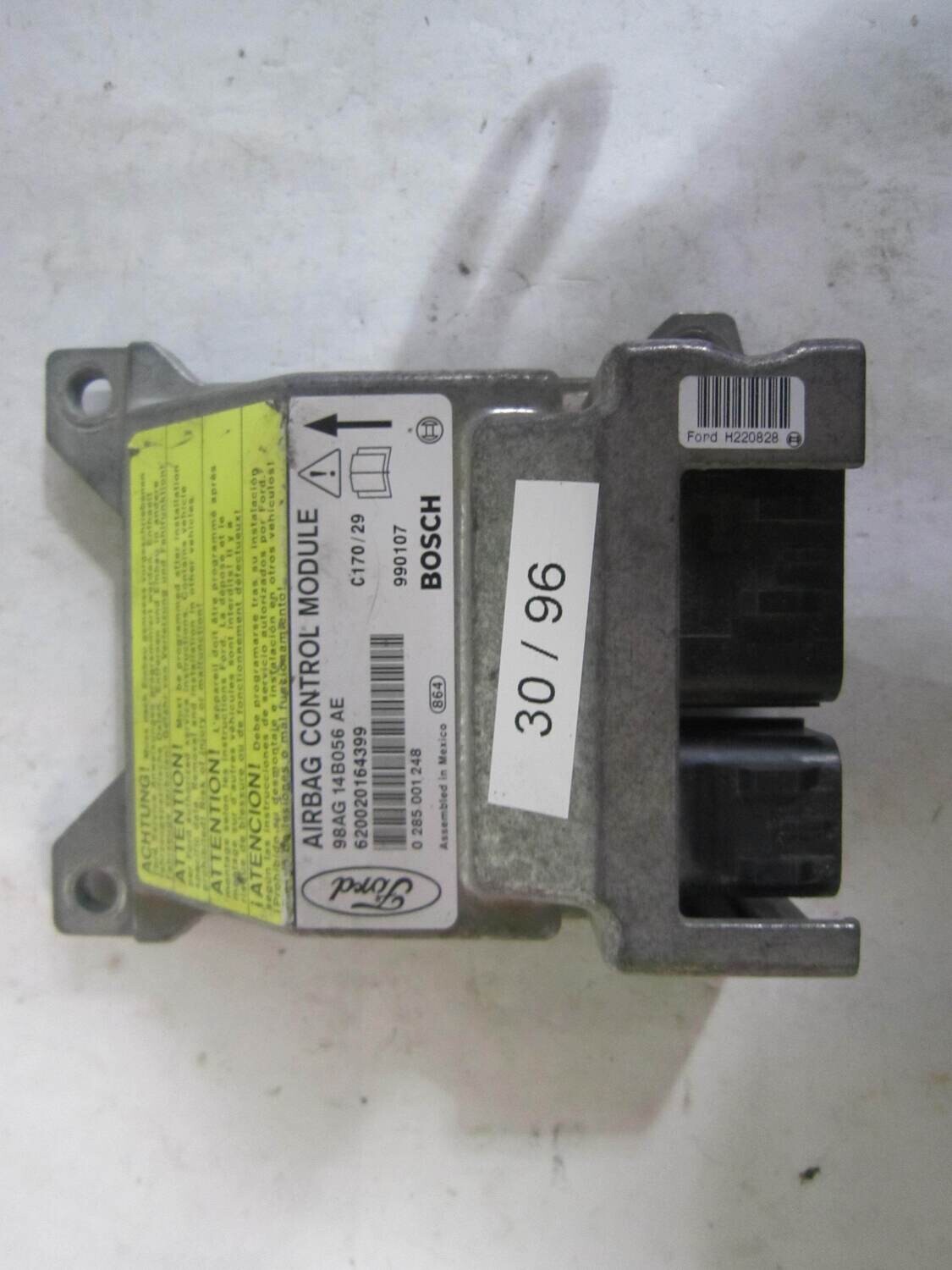 30-96 Centralina Airbag Bosch 0 285 001 248 0285001248 98AG 14B056 AE 98AG14B056AE FORD FOCUS