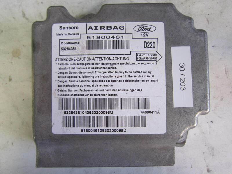 30-203 Centralina Airbag Continental 51800461 53284381 D220 FORD Generica KA