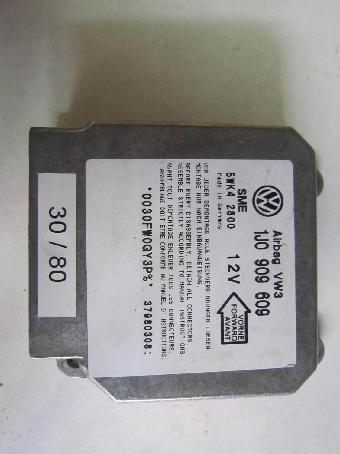 30-80 Centralina Airbag Sme 5WK4 2800 5WK42800 1J0 909 609 1J0909609 VOLKSWAGEN GOLF