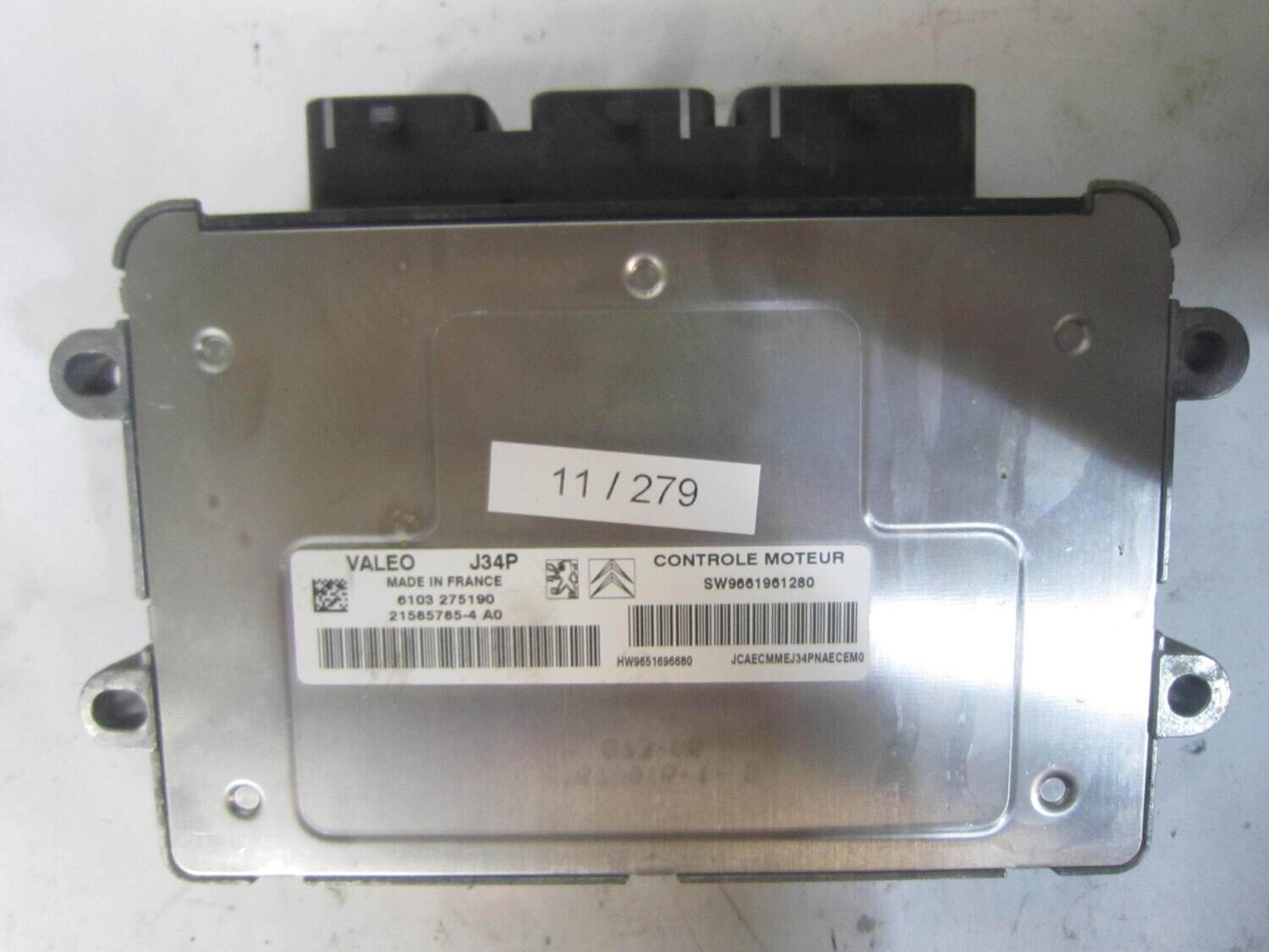 11-279 Centralina Motore Valeo 6103 275190 6103275190 21585785-4 A0 215857854A0 SW9661961280 HW9651696880 J34P CITROEN / PEUGEOT VARIE 1.4