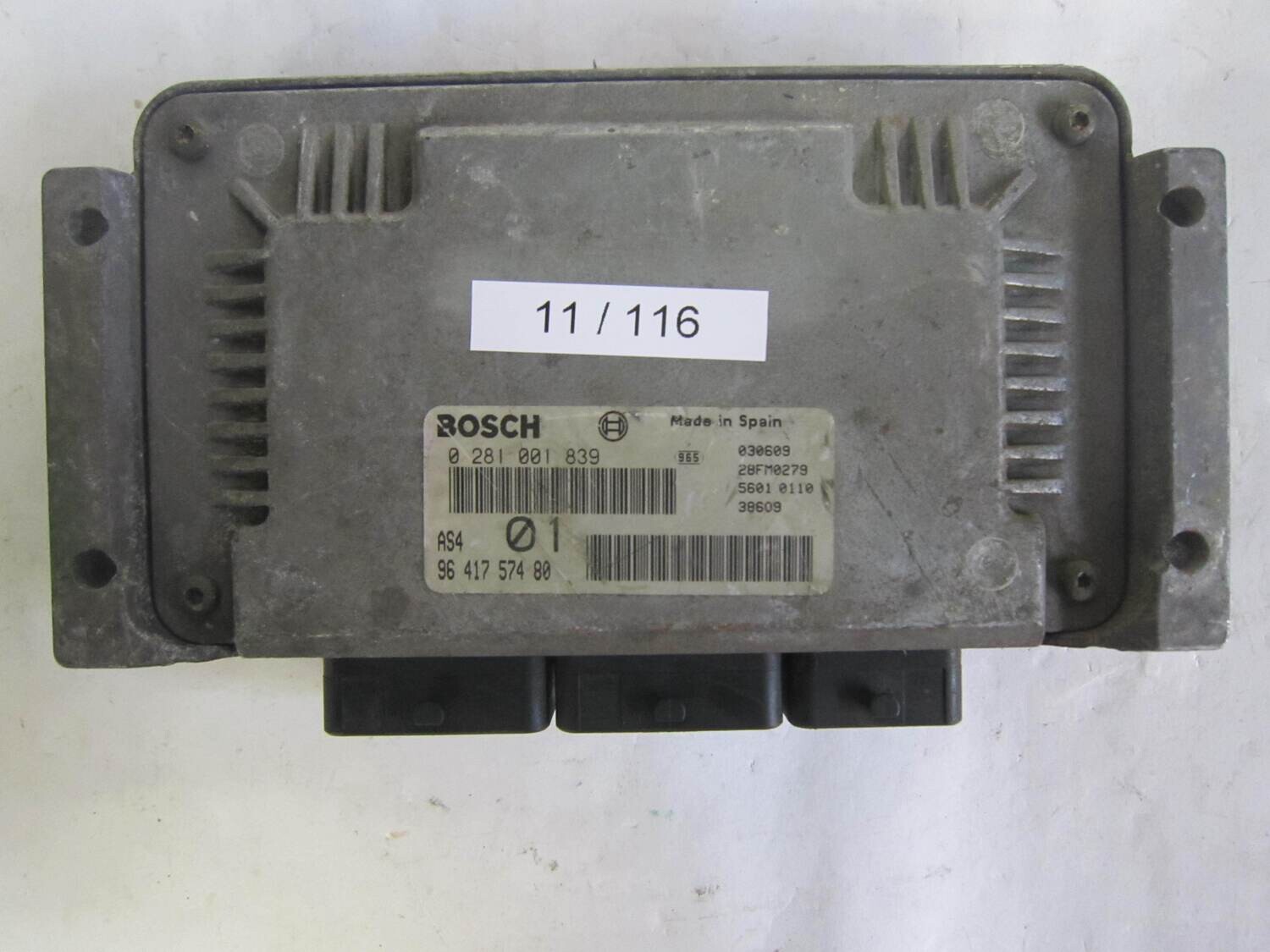11-116 Centralina Motore Bosch 0281001839 0 281 001 839 96 417 574 80 9641757480 28FM0279  AS4    CITROEN / PEUGEOT  saxo / 106   1.5 d