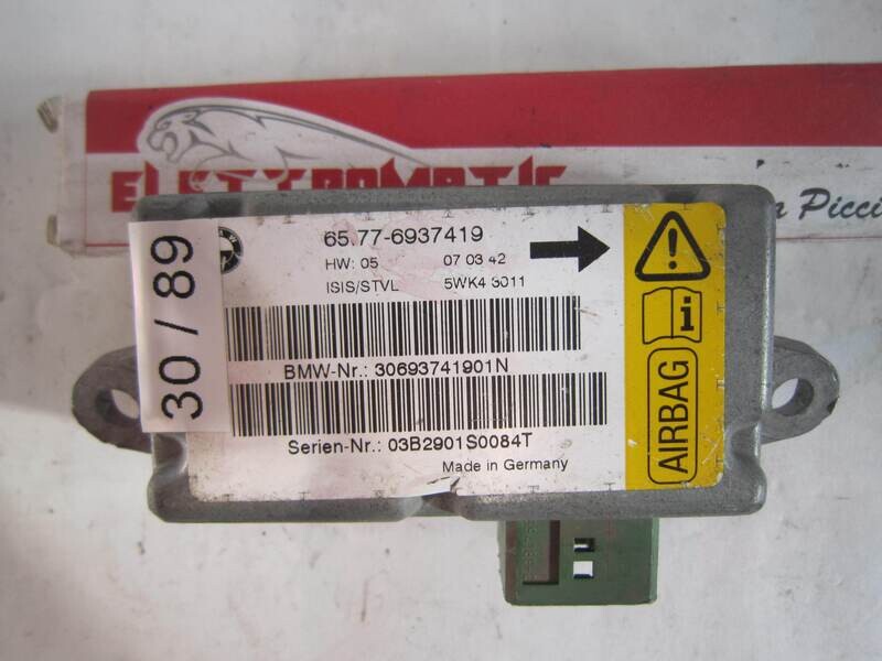 30-89 Centralina Airbag Siemens 5WK4 3011 5WK43011 6937419 BMW SERIE 7