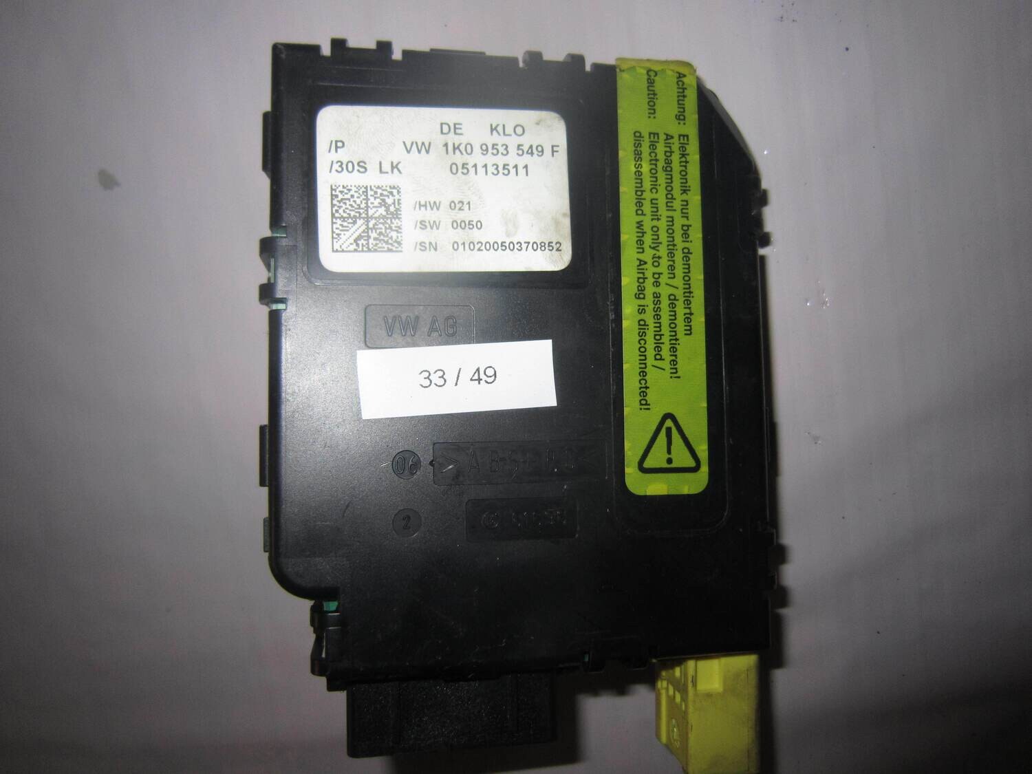 33-49 Centralina Servosterzo / Angolo Sterzata Volkswagen DE KLO DEKLO 1K0 953 549 F 05113511   VOLKSWAGEN GENERICA VARIE