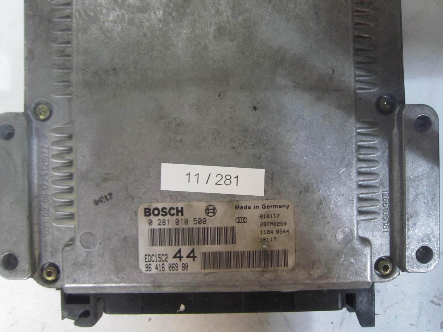 11-281 Centralina Motore Bosch 0 281 010 500 0281010500 96 416 069 80 9641606980 28FM0259 EDC15C2 CITROEN / PEUGEOT VARIE 2.0