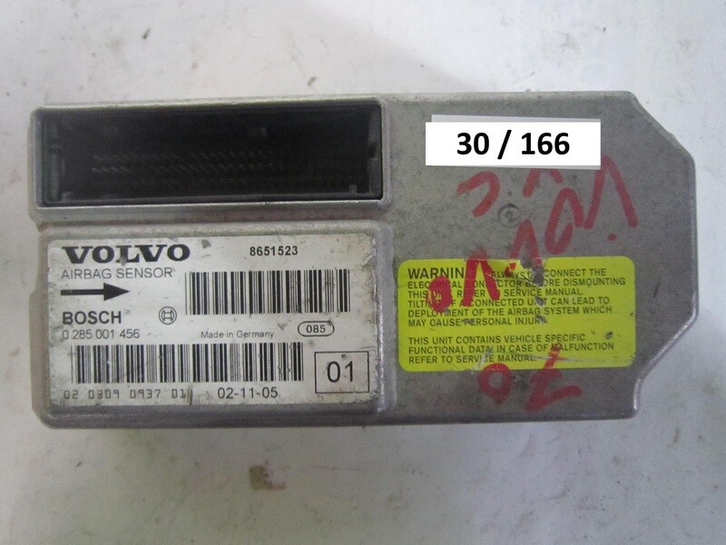30-166 Centralina Airbag Bosch 0 285 001 456 0285001456 8651523 VOLVO Diesel VARIE