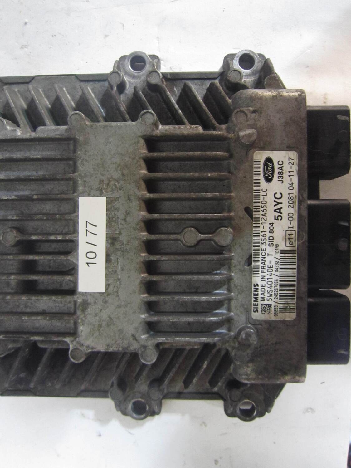 10-77 Centralina Motore Siemens 5WS40140ET 5WS40140E-T 3S61-12A650-LC 3S6112A650LC 5AYC J38AC 5AYCJ38AC SID 804 SID804   FORD  FIESTA 1.4 TDCI