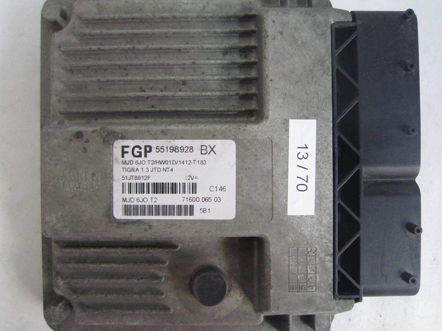 13-70 Centralina Motore Magneti Marelli 55198928BX 55198928 BX MJD 6JO T2 MJD6JOT2 71600.053.03 7160005303     OPEL  TIGRA 1.3 CDTI NT4