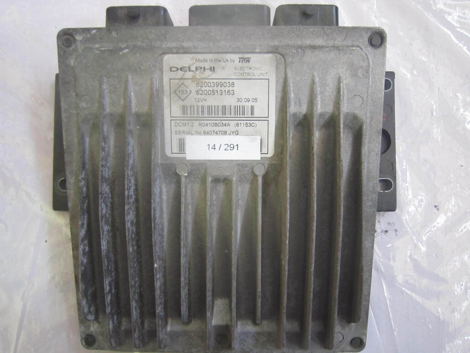 14-291 Centralina Motore Delphi R0410B034A 8200399038 8200513163 RENAULT Diesel MODUS 1.5