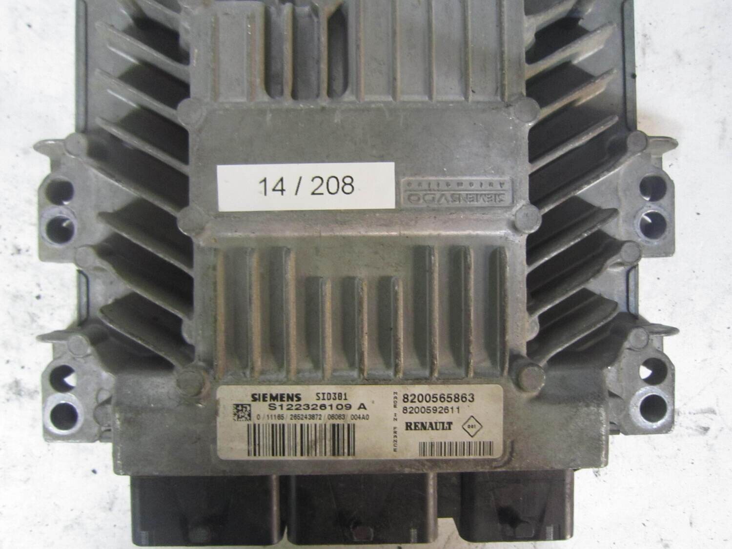 14-208 Centralina Motore Siemens S122326109 A S122326109A 8200565863 8200592611 SID301 __ RENAULT Diesel MEGANE 1.5