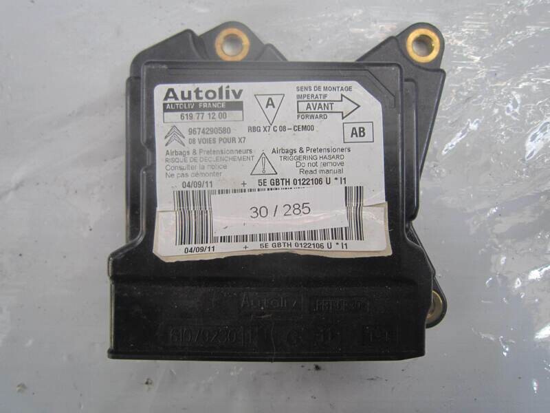 30-285 Centralina Airbag Autoliv 619 77 12 00 619771200 9674290580    CITROEN / PEUGEOT Generica C 5