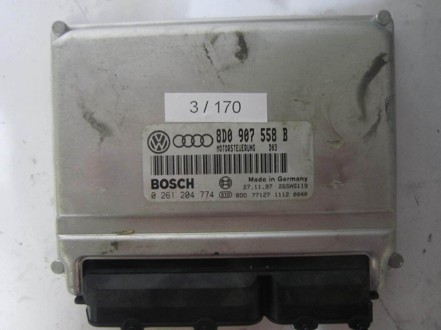 3-170 Centralina Motore Bosch 0 261 204 774 0261204774 8D0 907 558 B 8D0907558B 26SA5119 AUDI Benzina A 4 1.8