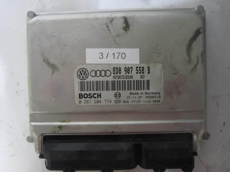 3-170 Centralina Motore Bosch 0 261 204 774 0261204774 8D0 907 558 B 8D0907558B 26SA5119 AUDI Benzina A 4 1.8