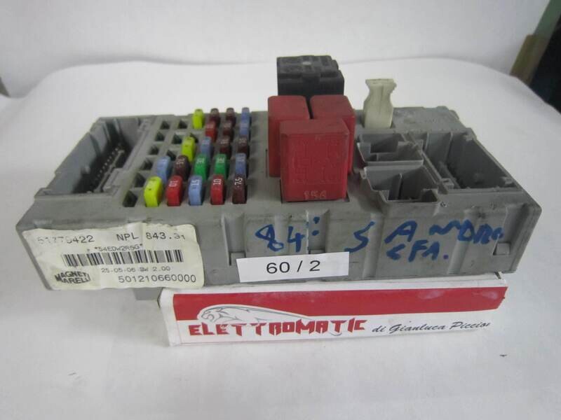 60-2 Scatola Fusibili Delphi  51779422 NPL 843.31 NPL84331 501210660000      ALFA ROMEO / FIAT / LANCIA  Ypsilon