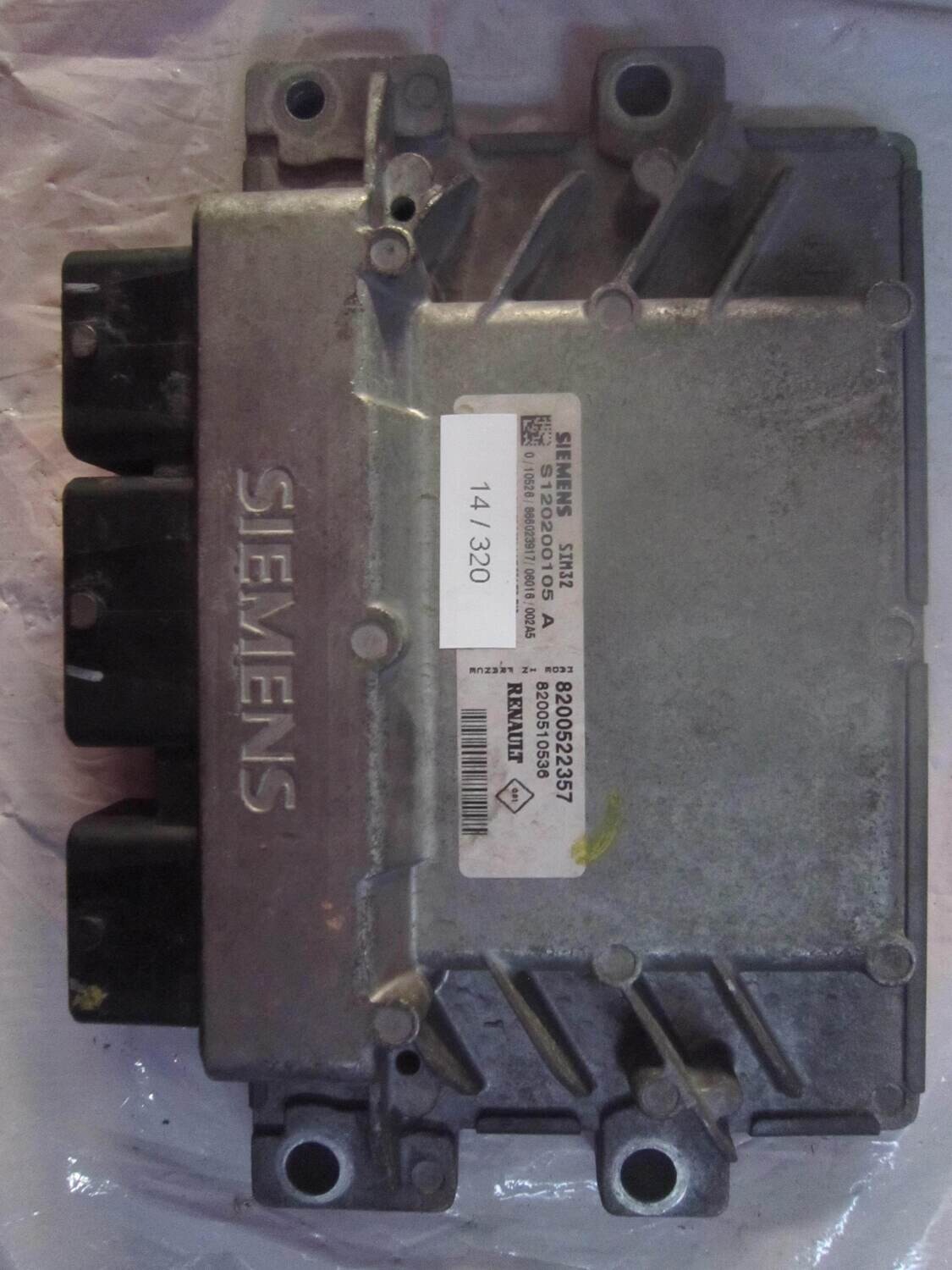 14-320 Centralina Motore Siemens  S120200105 A S120200105A 8200522357 SIM32 8200510536  RENAULT BENZINA CLIO