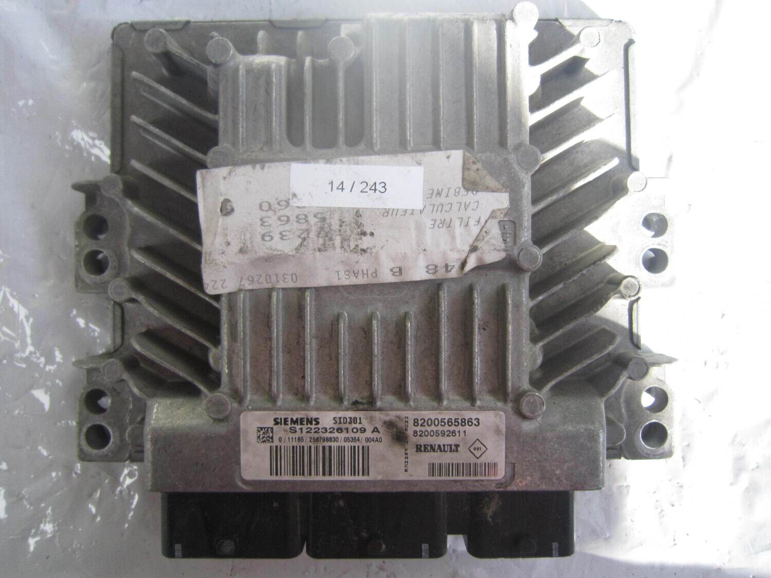 14-243 Centralina Motore Siemens S122326109 A S122326109A 8200565863 8200592611 SID301 RENAULT Diesel MEGANE 1.5