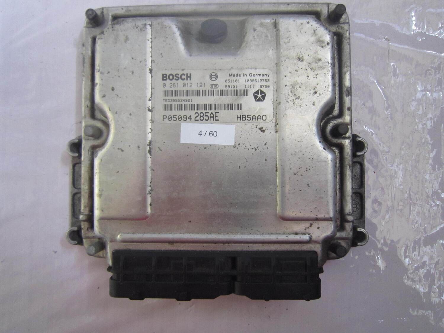4-60 Centralina Motore Bosch 0 281 012 121 0281012121 P05094 285AE P05094285AE 1039S12762 HB5AAO CHRYSLER Diesel VOYAGER 2.8