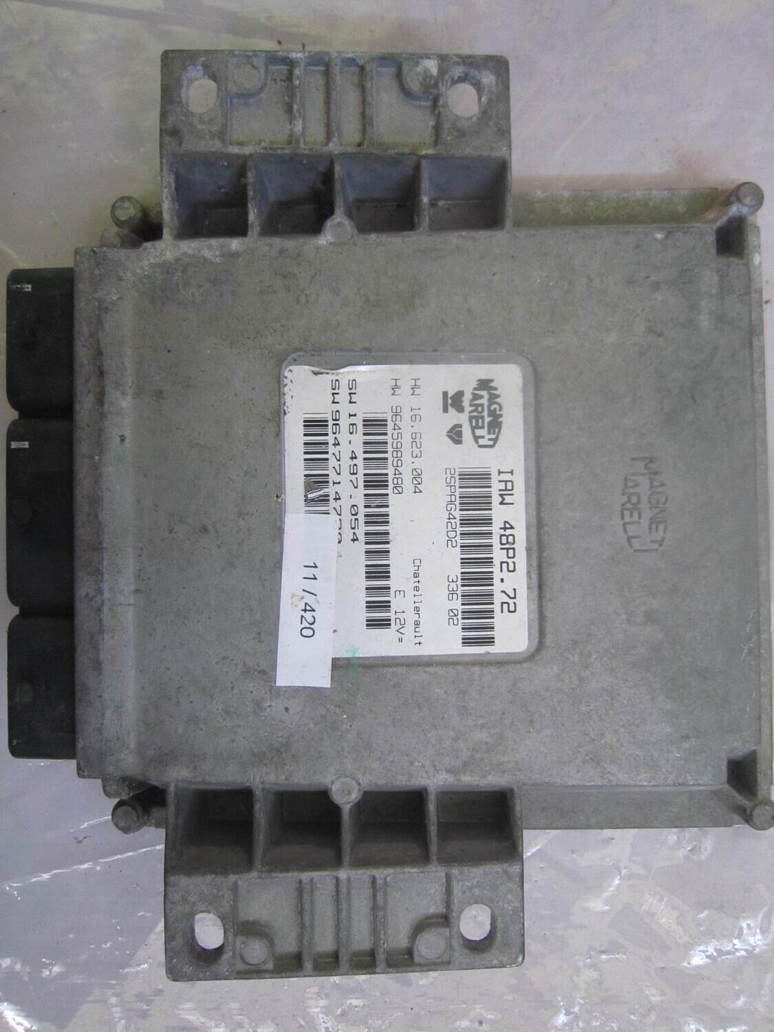 11-420 Centralina Motore Magneti Marelli 16.623.004 16.497.054 9645989480 IAW 48P2.72 CITROEN / PEUGEOT Benzina 207