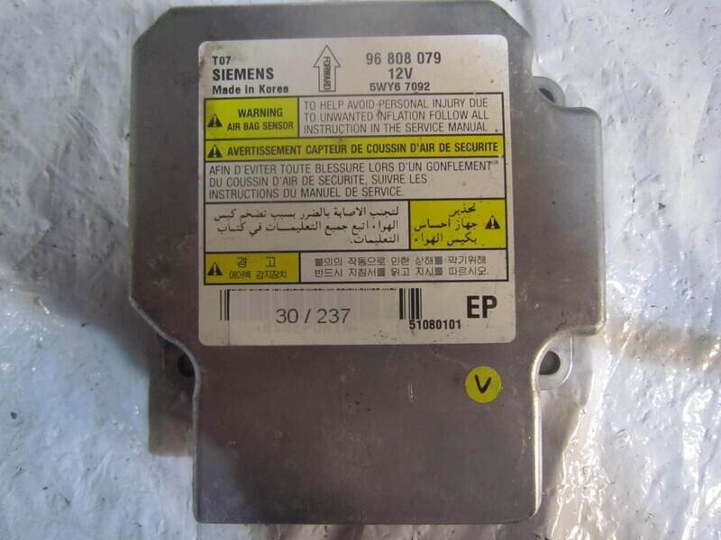 30-237 Centralina Airbag Siemens 5WY6 7092 5WY67092 96 808 079 96808079 CHEVROLET AVEO
